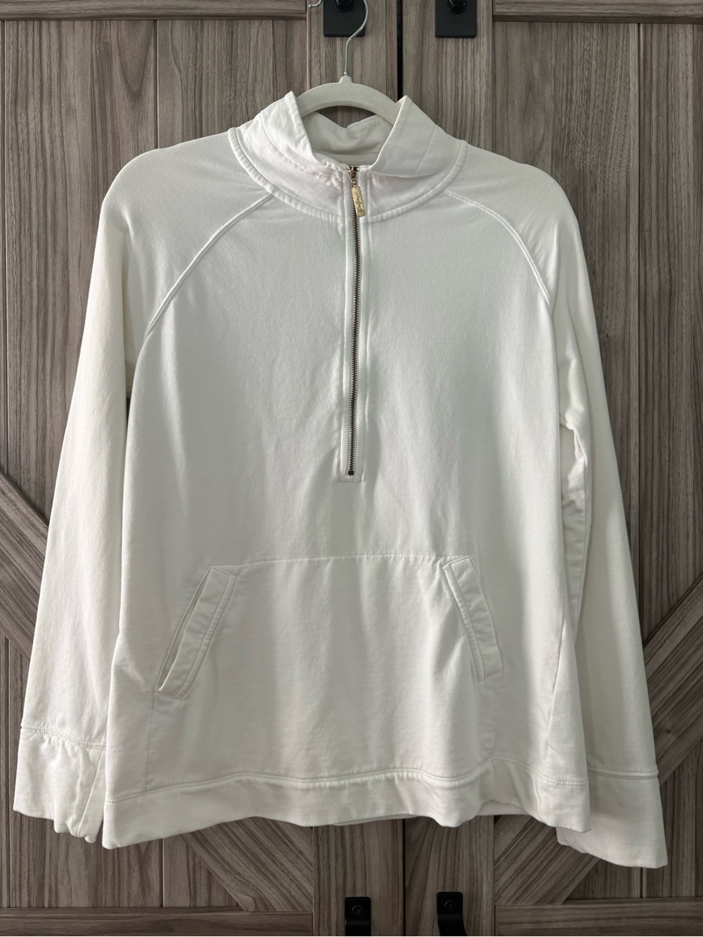 Lilly Pulitzer Women's White Half-Zip Pullover Sweater